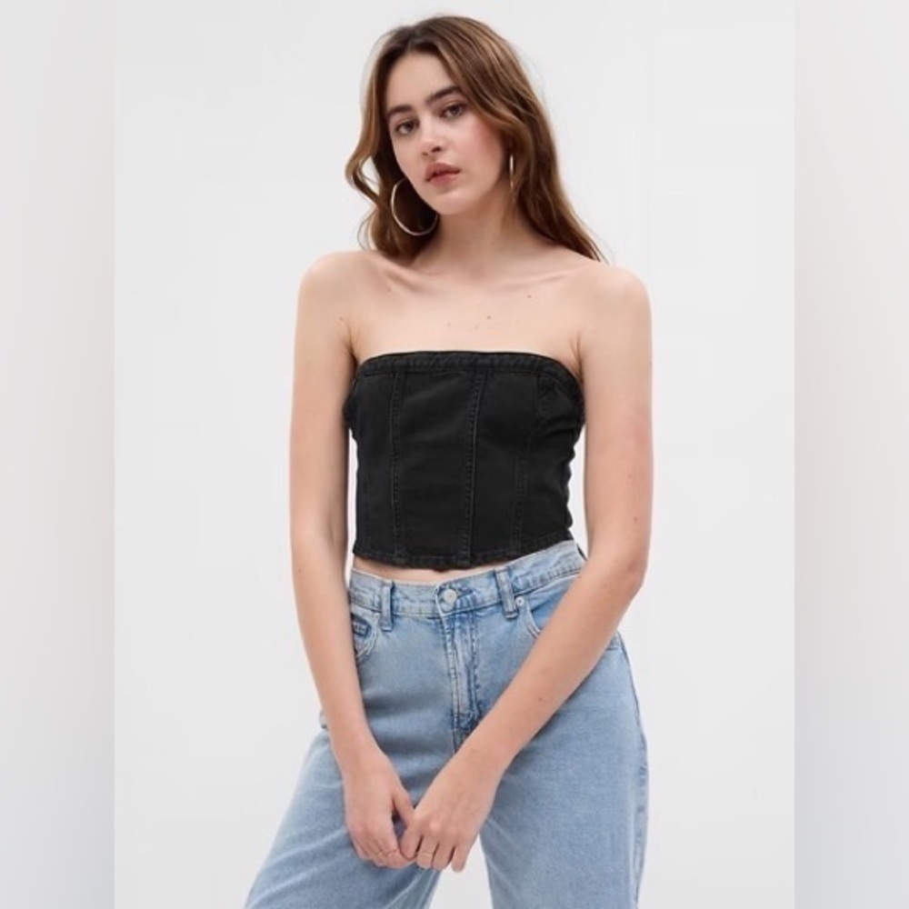 NWT! GAP PROJECT GAP Denim Corset Top with Washwell - Size Medium  📚